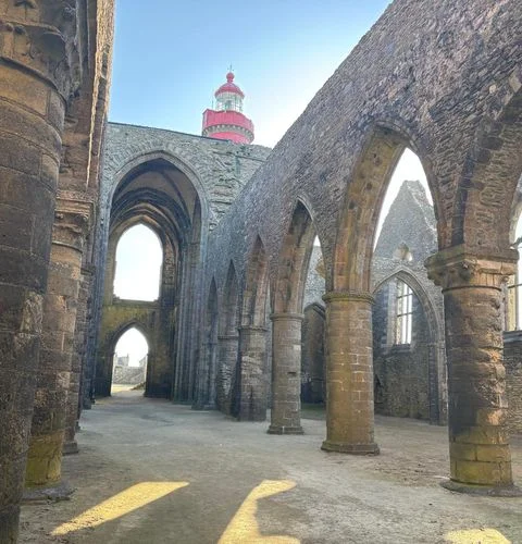 Ancient abbey ruins at Saint-Mathieu Point