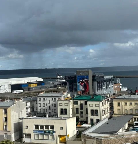 Panoramic view of Brest cruise port and harbor