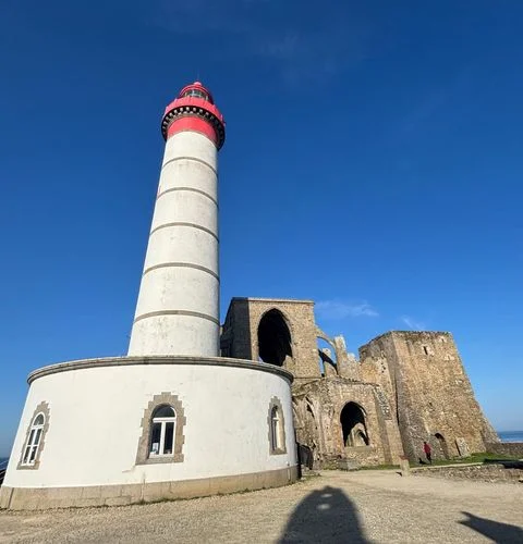 Saint-Mathieu lighthouse overlooking Atlantic Ocean