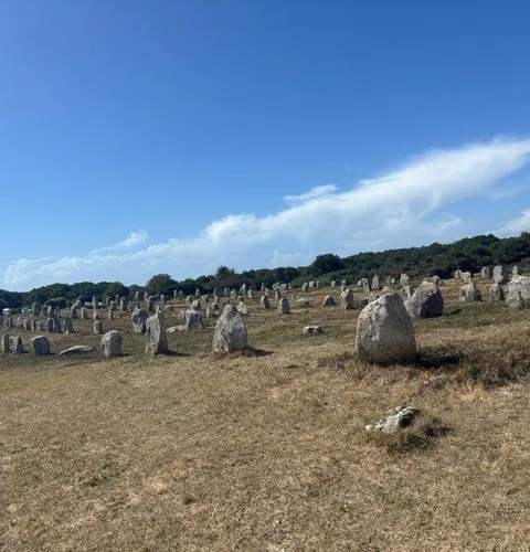 Carnac Neolithic menhirs ancient monuments Brittany landscape