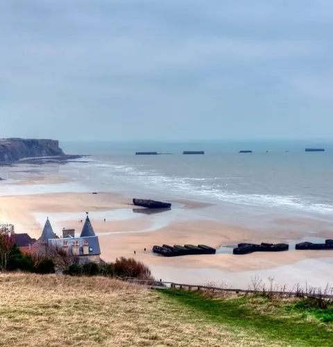 Arromanches Mulberry Harbor D-Day