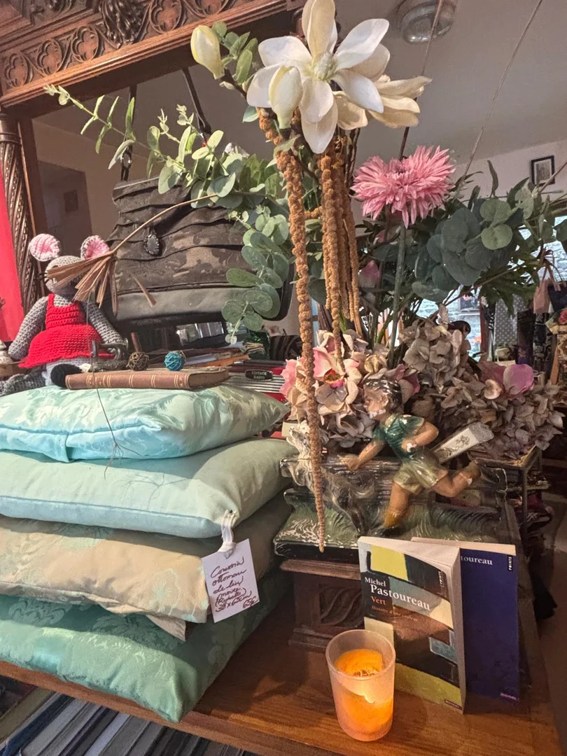 Couture-detailed cushions