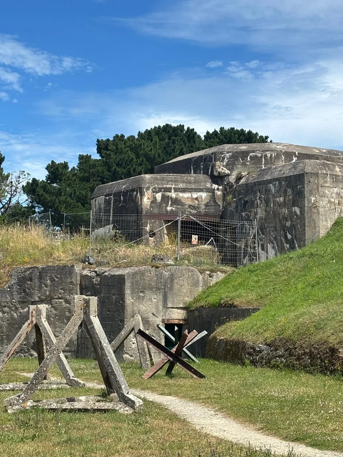 A German bunker and anti-tank defences on the Cité d'Alet at Saint-Malo