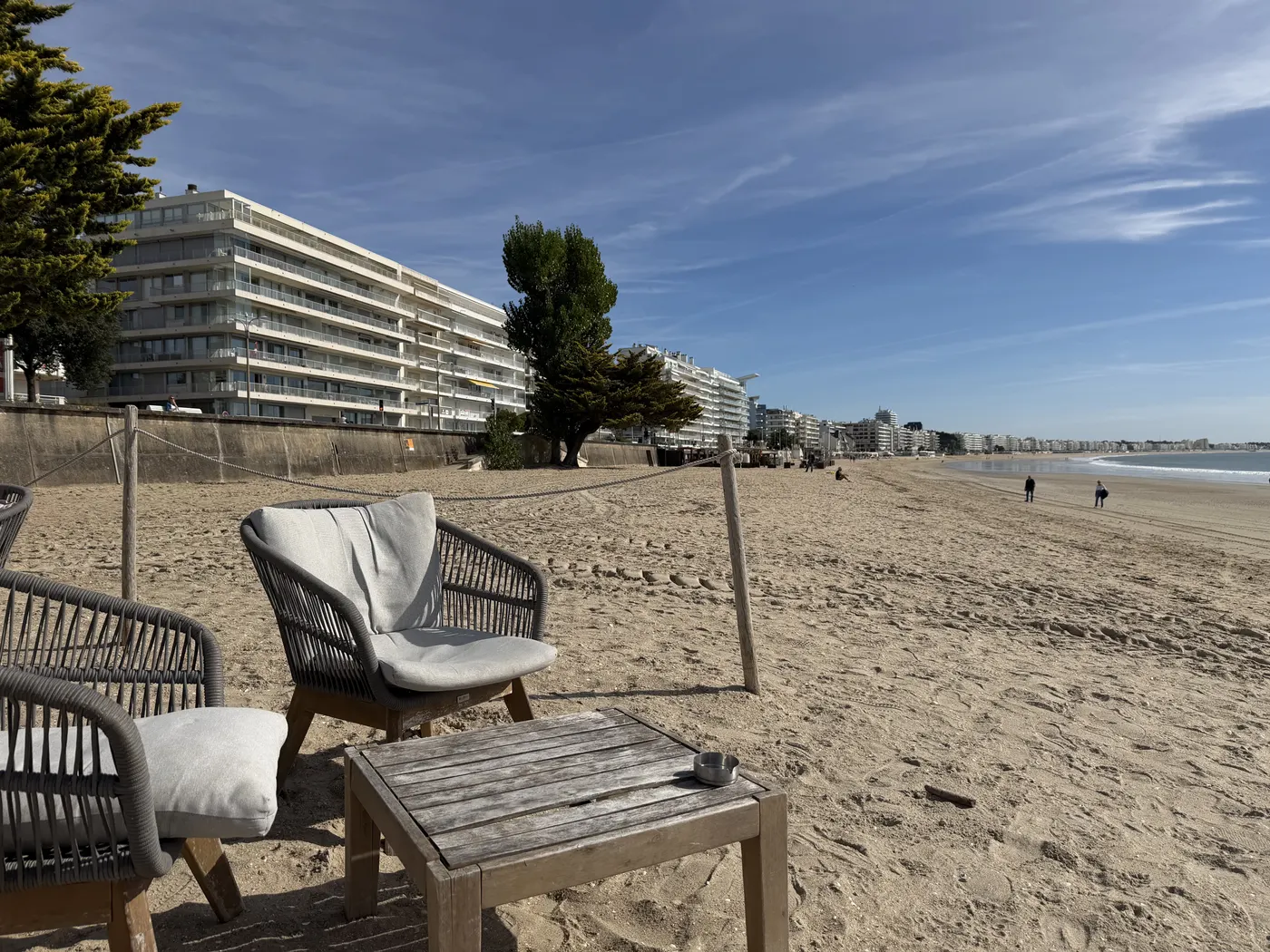 Beach terrace on the seafront at La Baule