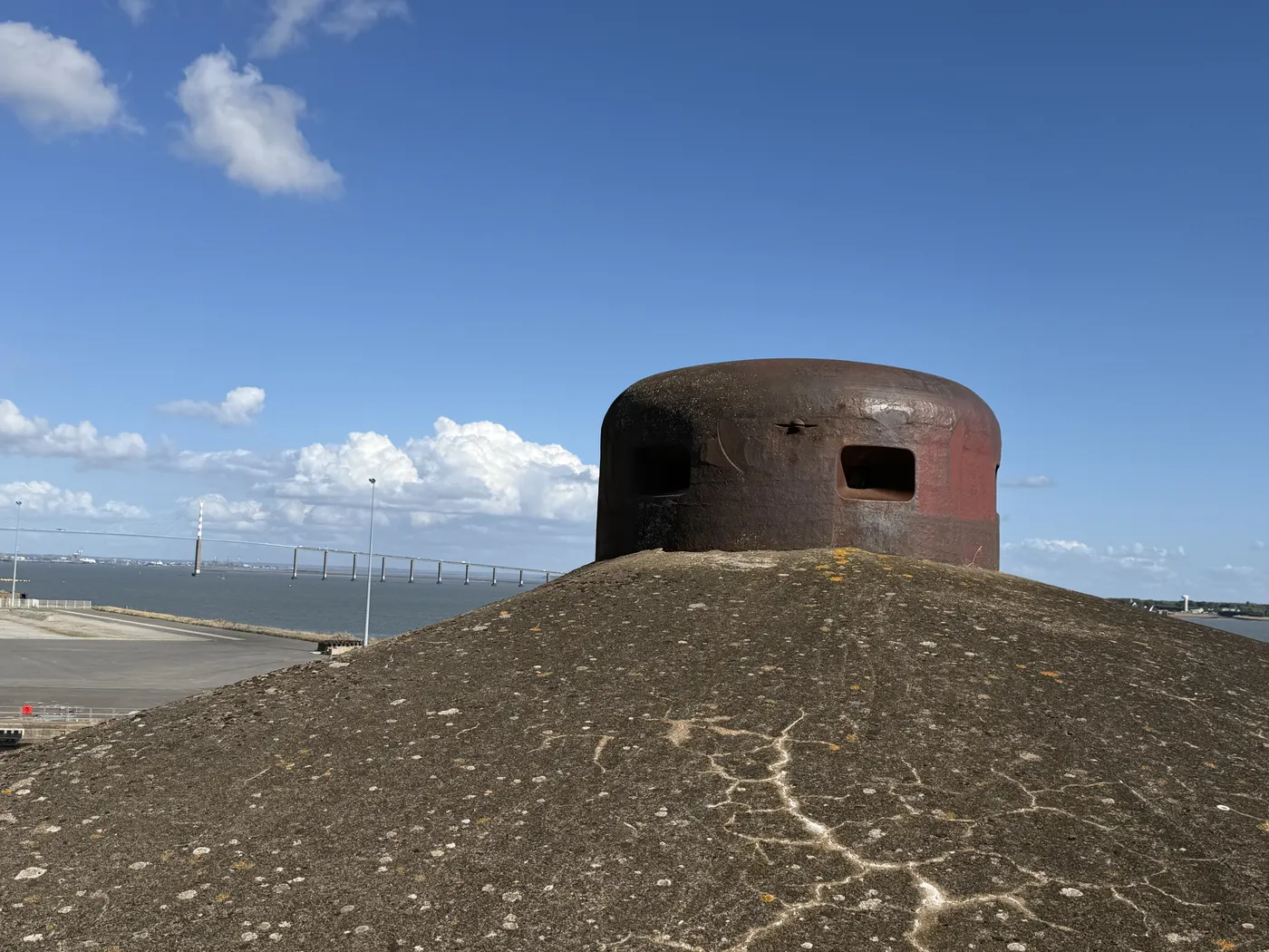 WWII bunker cupola on the Saint-Nazaire waterfront